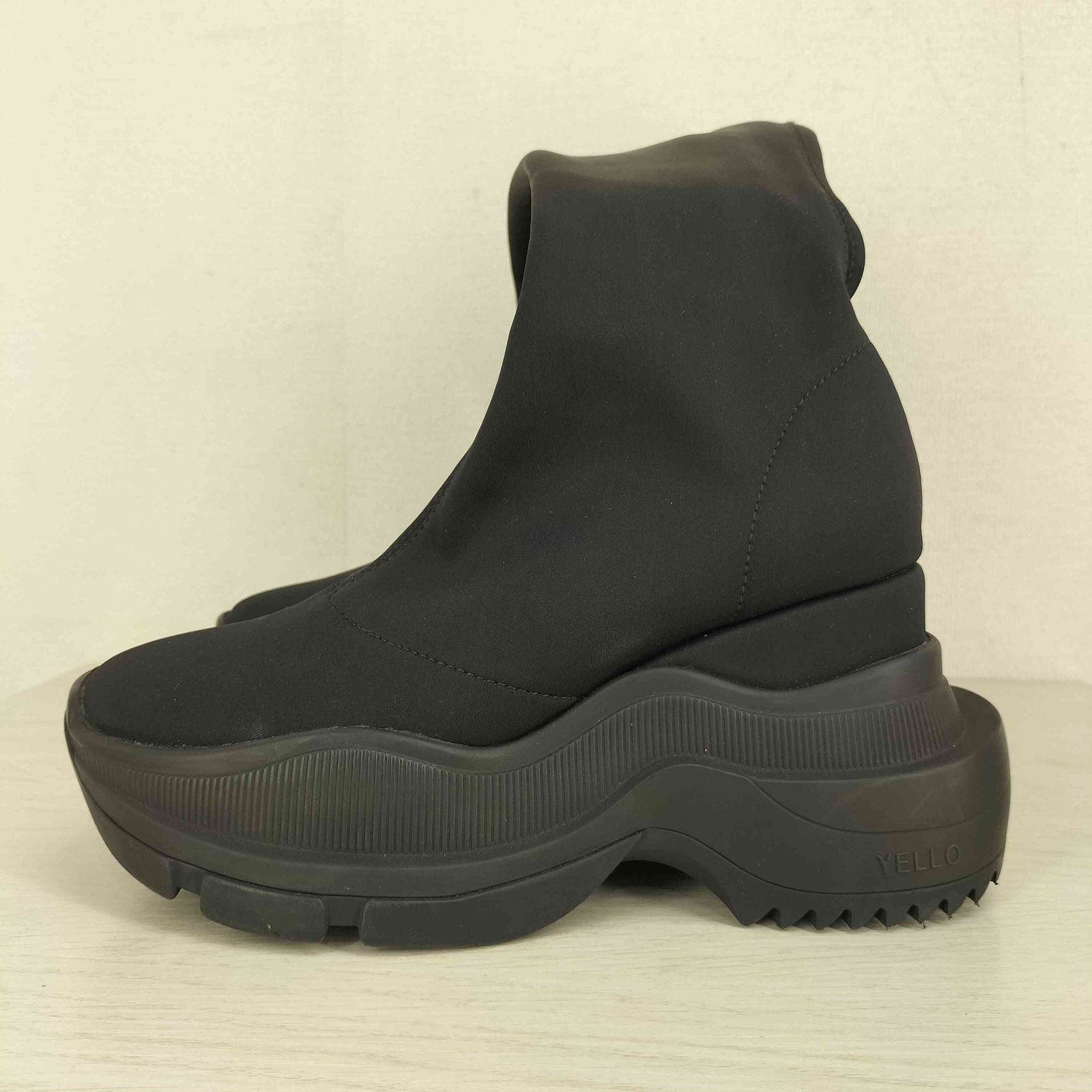 イエロー YELLO DOUBLE SNEAKER LONG BOOTS レディース JPN S