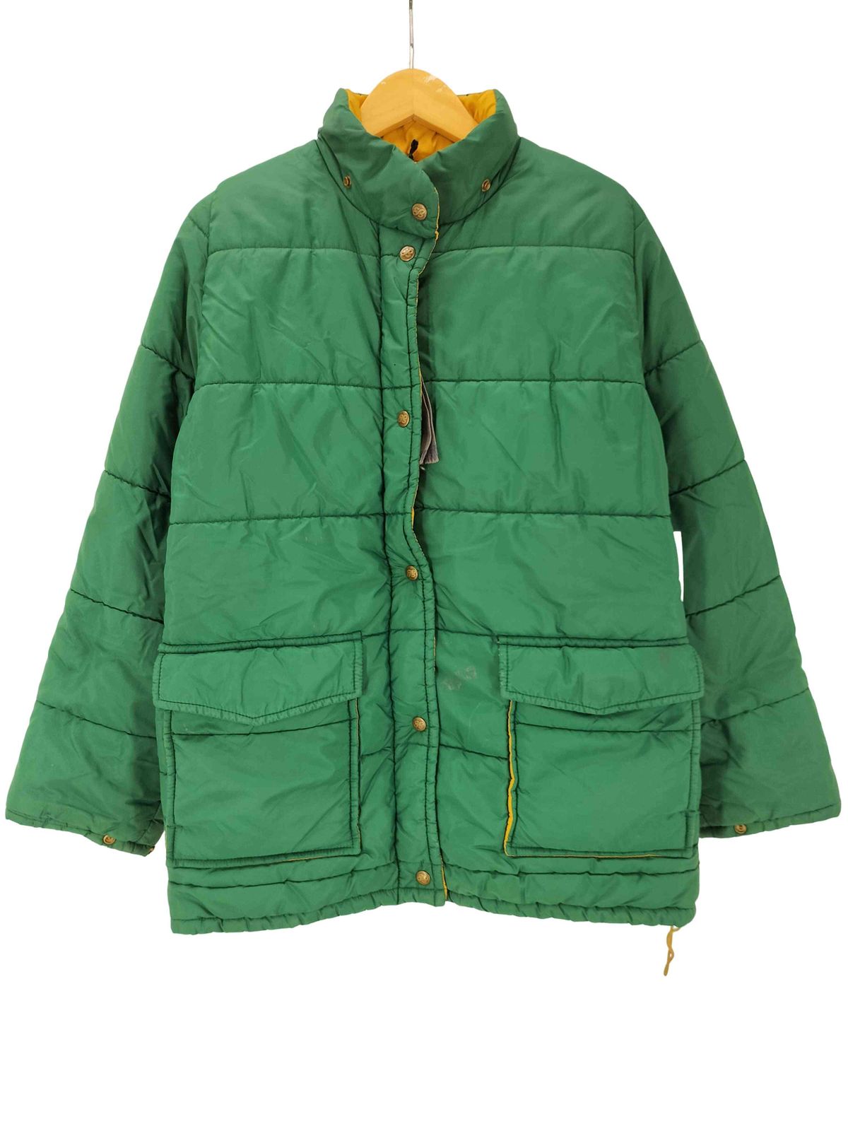 エディーバウアー Eddie Bauer 80S 黒タグ スタンドネック 中綿 ジャケット レディース import L