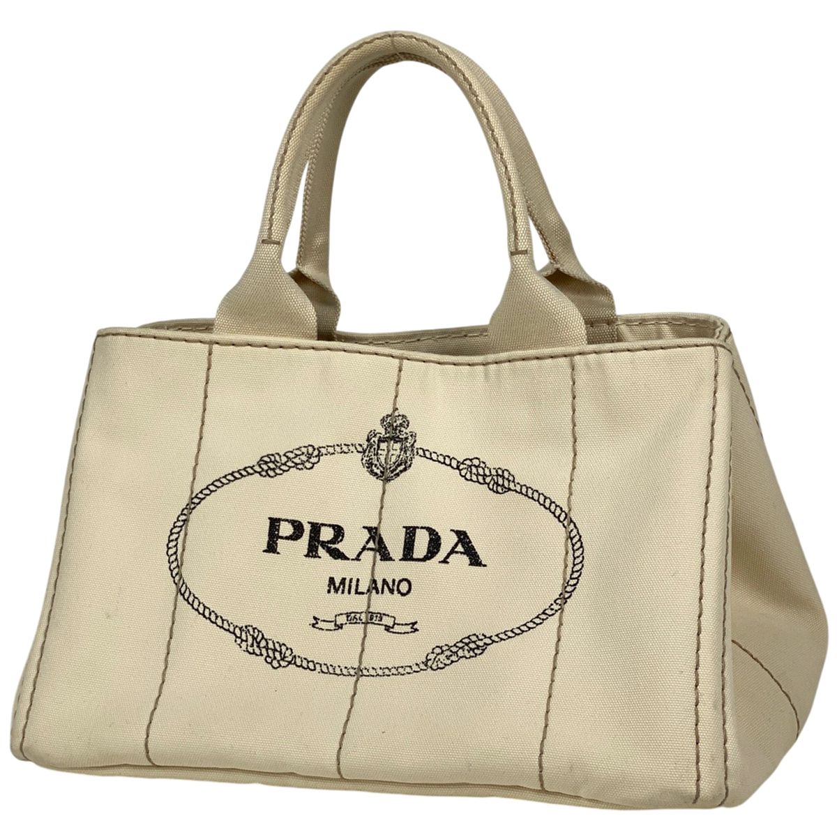 プラダ PRADA カナパトート ハンドバッグ ロゴプレート トートバッグ 