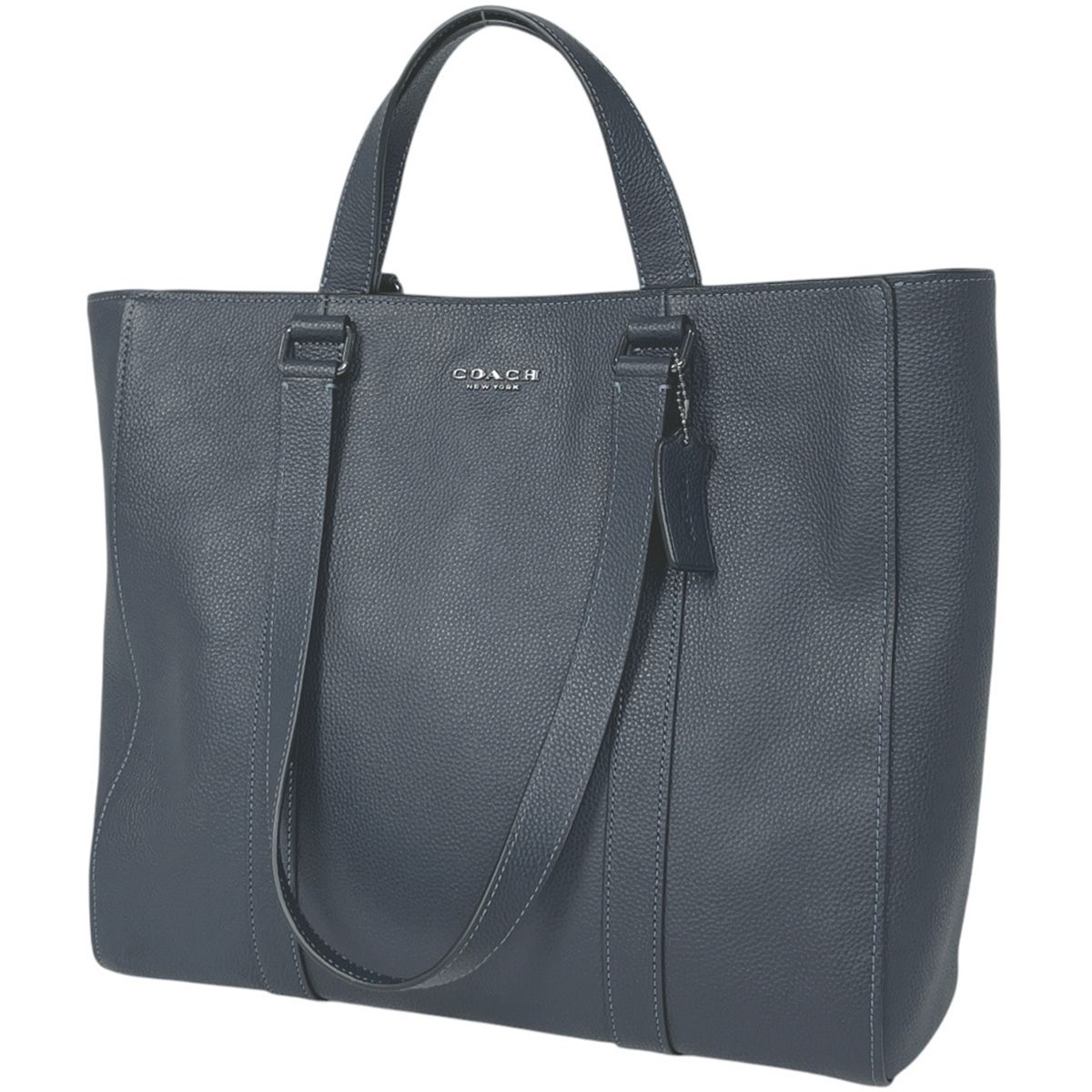 コーチ COACH ハドソン ダブルハンドル トート 2WAY ショルダーバッグ トートバッグ レザー ネイビー C8157 メンズ