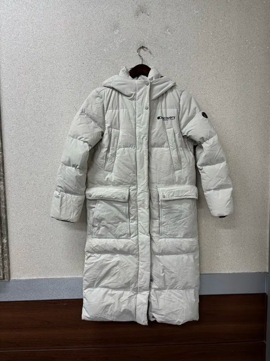 DISCOVERY ダウンジャケット ロング丈 染みあり