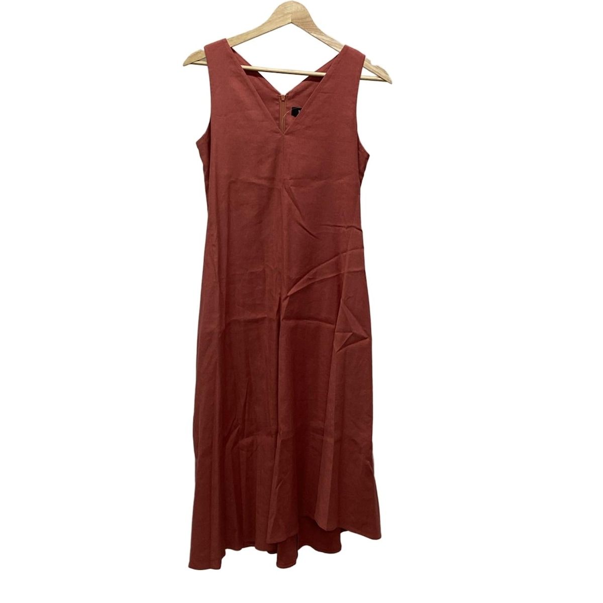 theory セオリー ワンピース サイズ2 S レディース - ピンク ノースリーブ Vネック リネン混