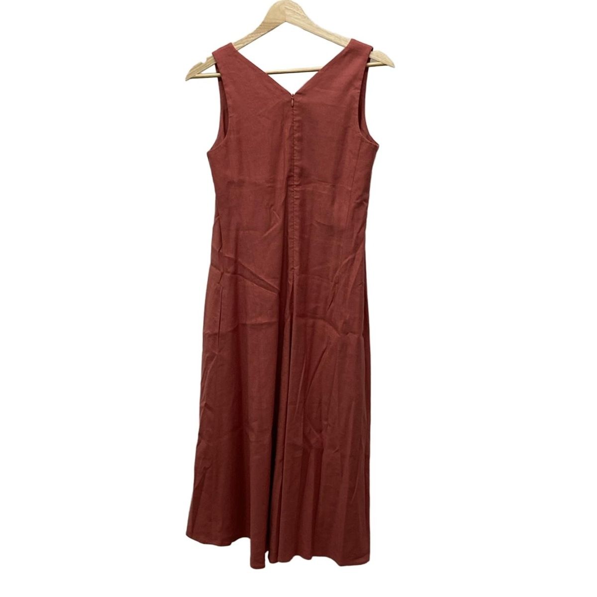 theory セオリー ワンピース サイズ2 S レディース - ピンク ノースリーブ Vネック リネン混