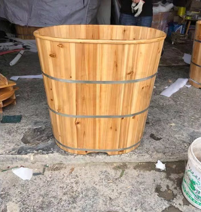 実用品 厚い シャワーバケツ 木製 美容院 お風呂 成人 風呂バケツ サウナ 家庭用