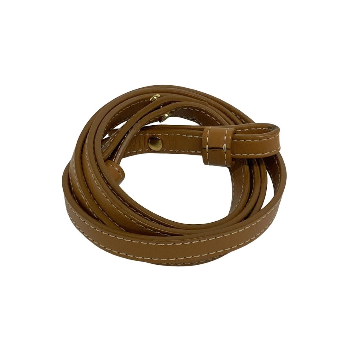 アイボリー×ライトブラウン レザー