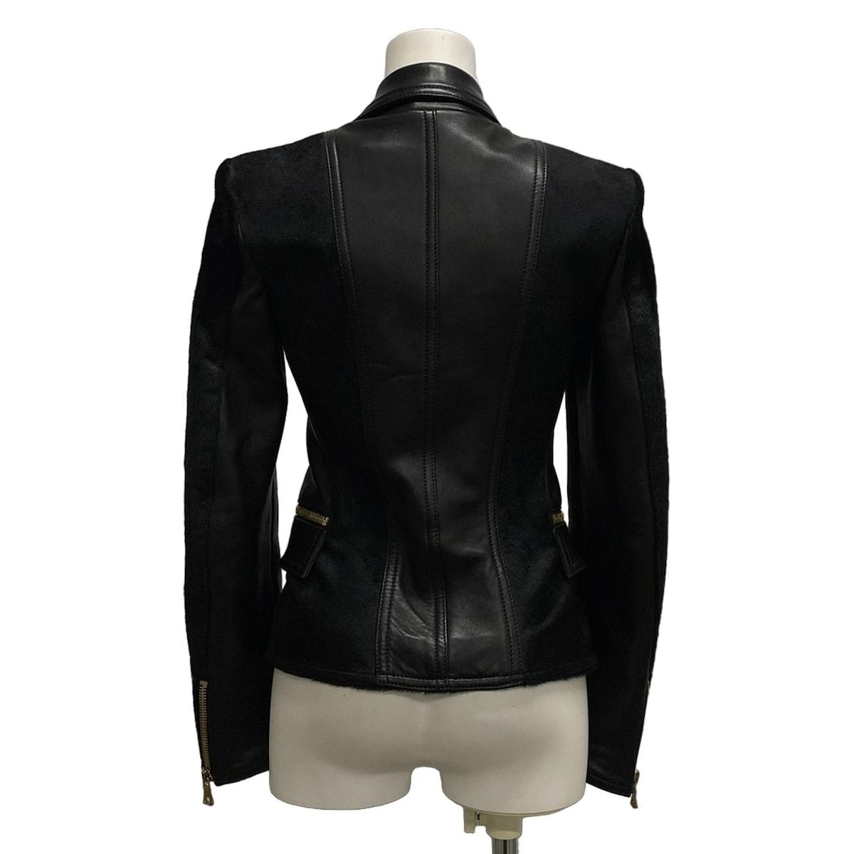 BALMAIN(バルマン) ブルゾン サイズ34 S レディース美品 - 黒 レザー