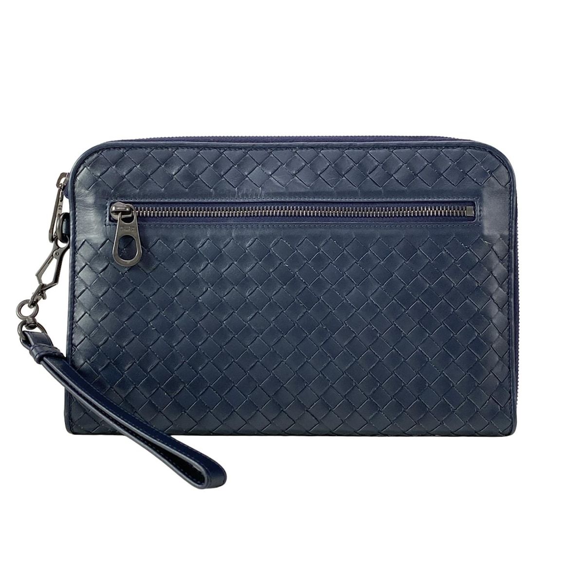 BOTTEGA VENETA ボッテガヴェネタ クラッチバッグ イントレチャート ダークネイビー レザー