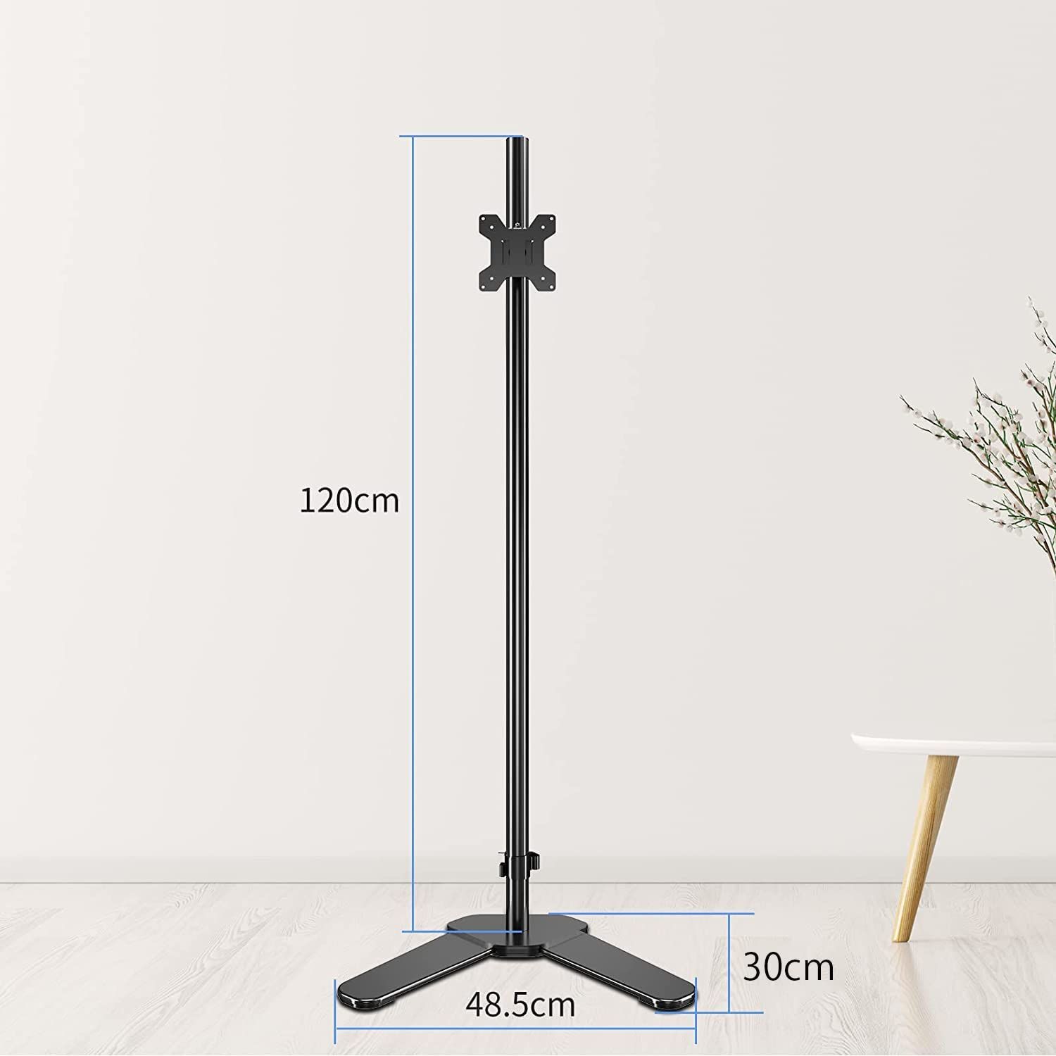 数量 Pholiten アーム抜き 置き型 自立式PCモニタースタンド 120CM高いアーム 13-27インチ対応 液晶ディスプレイ スタンド VESA規格75-100mm 耐荷重10kg ML61201 MEBLE-SODAR_PL