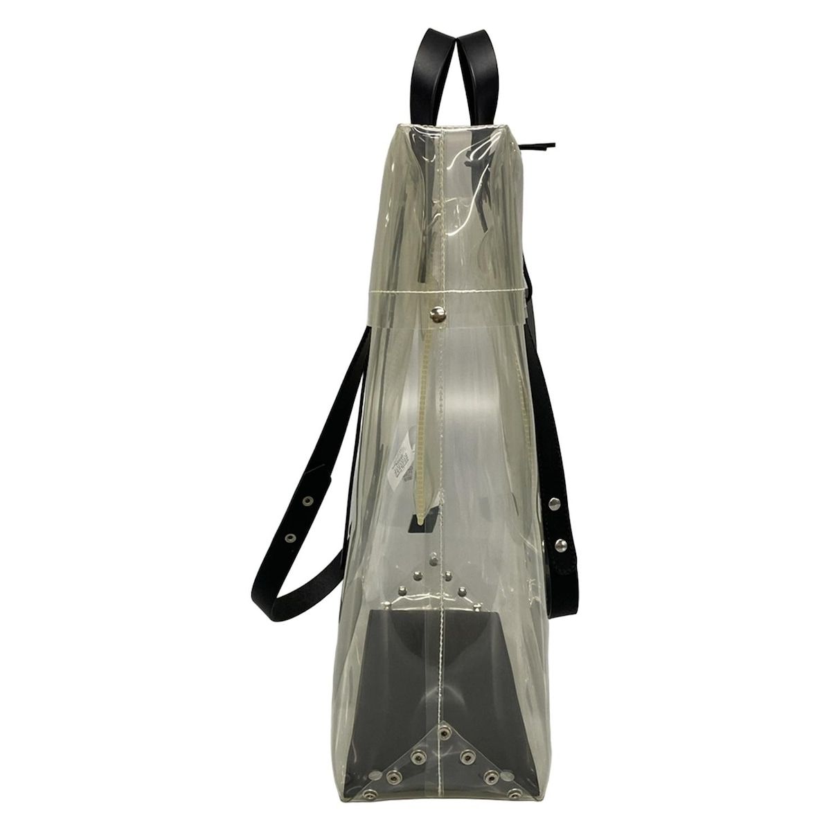 MARTIN MARGIELA マルタンマルジェラ トートバッグ トランスペアレントフォールドオーバーバッグ S35WC0136 黒×クリア レザー