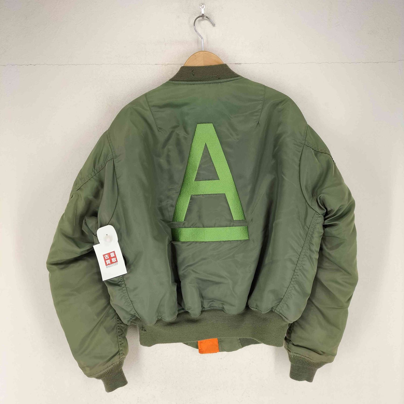 アルファインダストリーズ ALPHA INDUSTRIES 80s Aワッペン刺繍 MA-1 フライトジャケット メンズ L