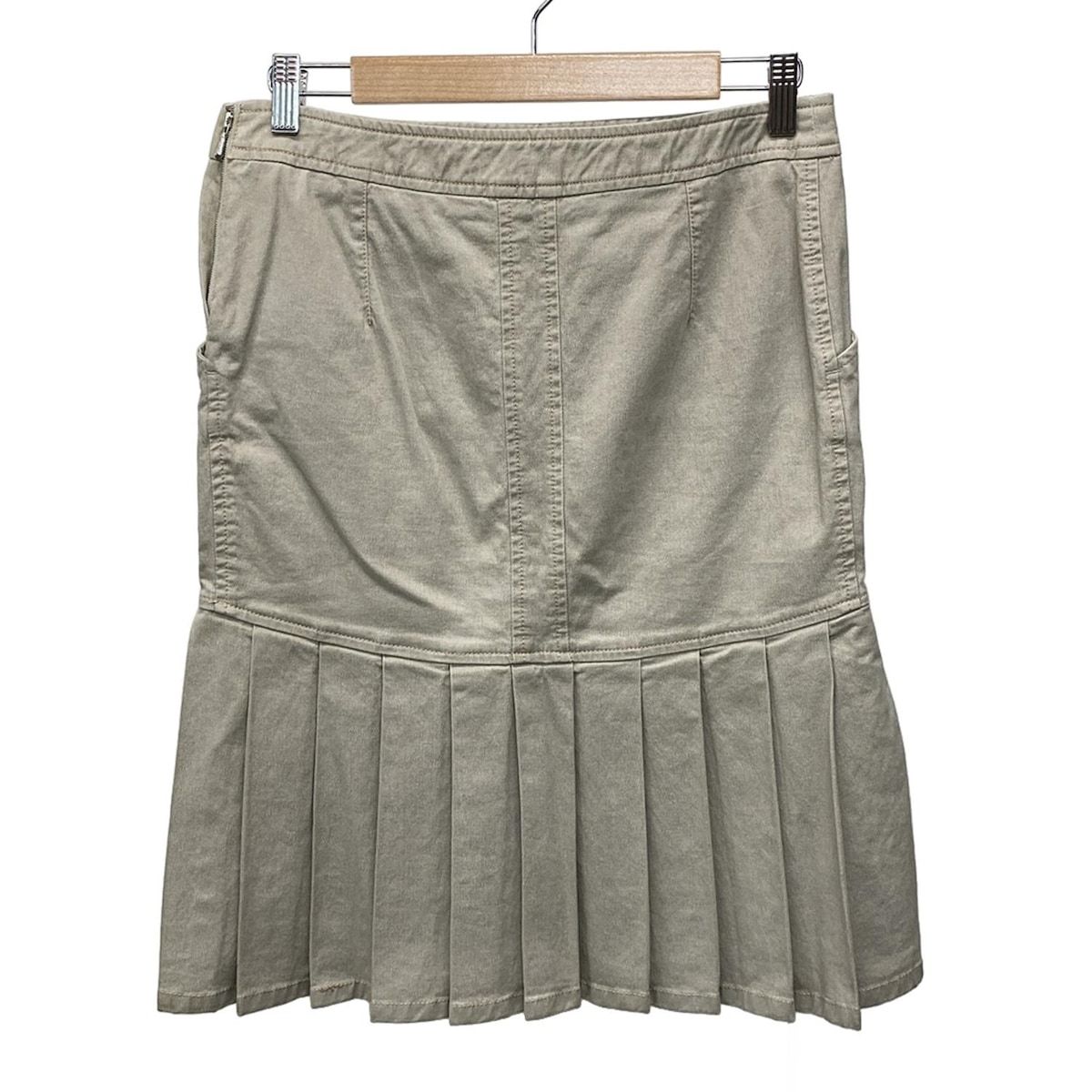 CHANEL シャネル スカート サイズ38 M レディース - P20704 グレー ひざ丈 プリーツ