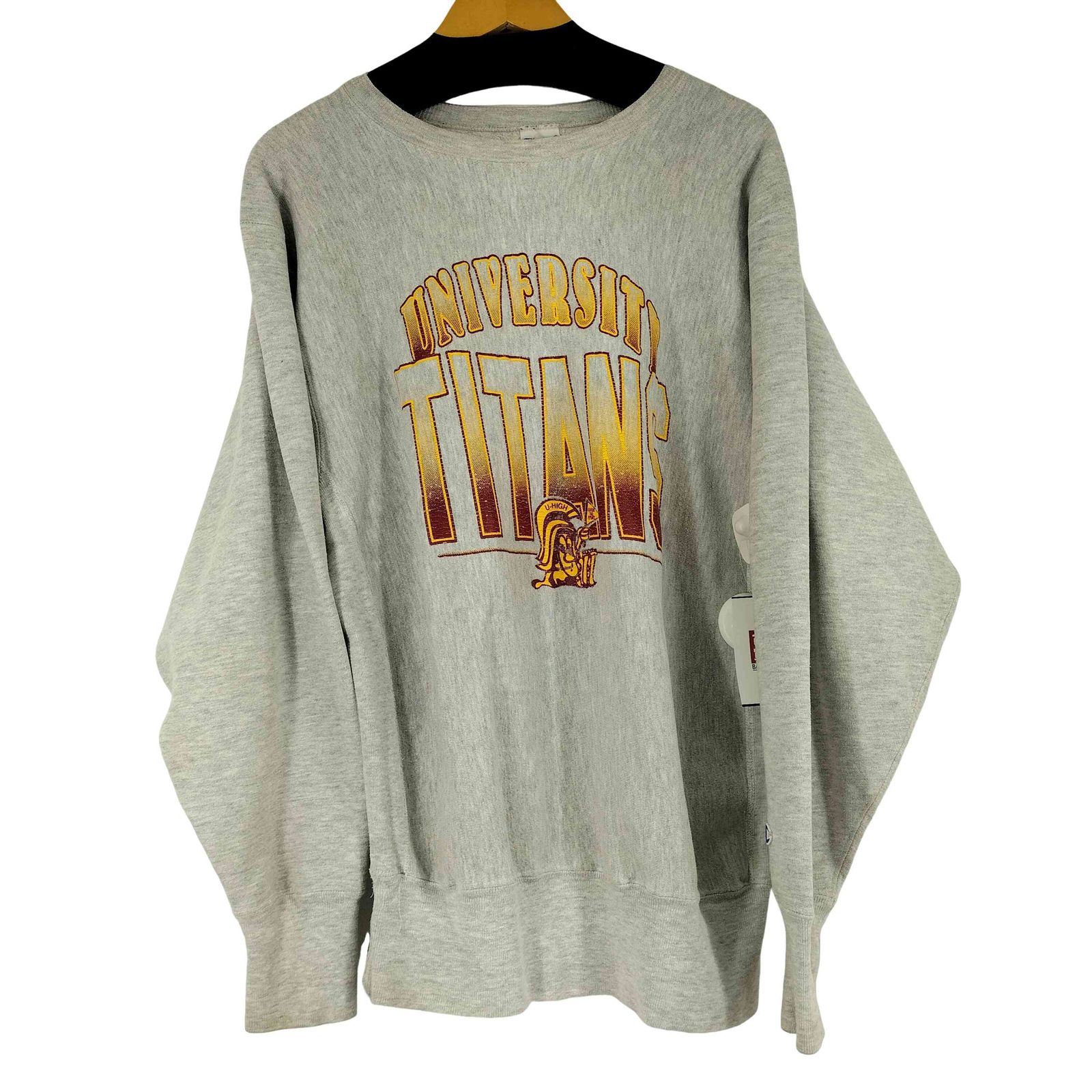 チャンピオン Champion 90S フロントプリント クルーネックスウェット メンズ XL