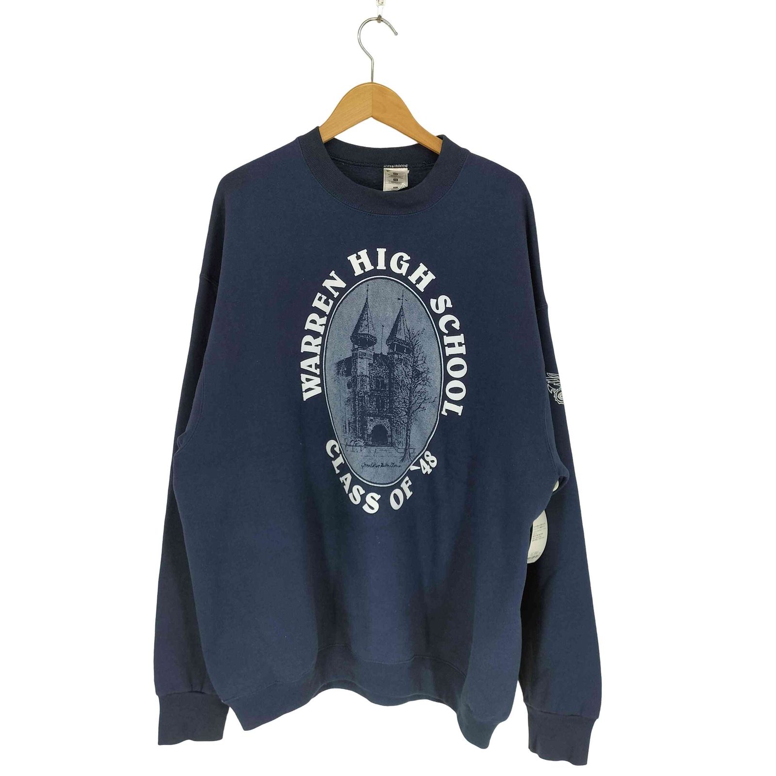 フルーツオブザルーム FRUIT OF THE LOOM 90s～00s best WARREN HIGH SCHOOL カレッジプリント裏起毛クルーネックトレーナー メンズ XL