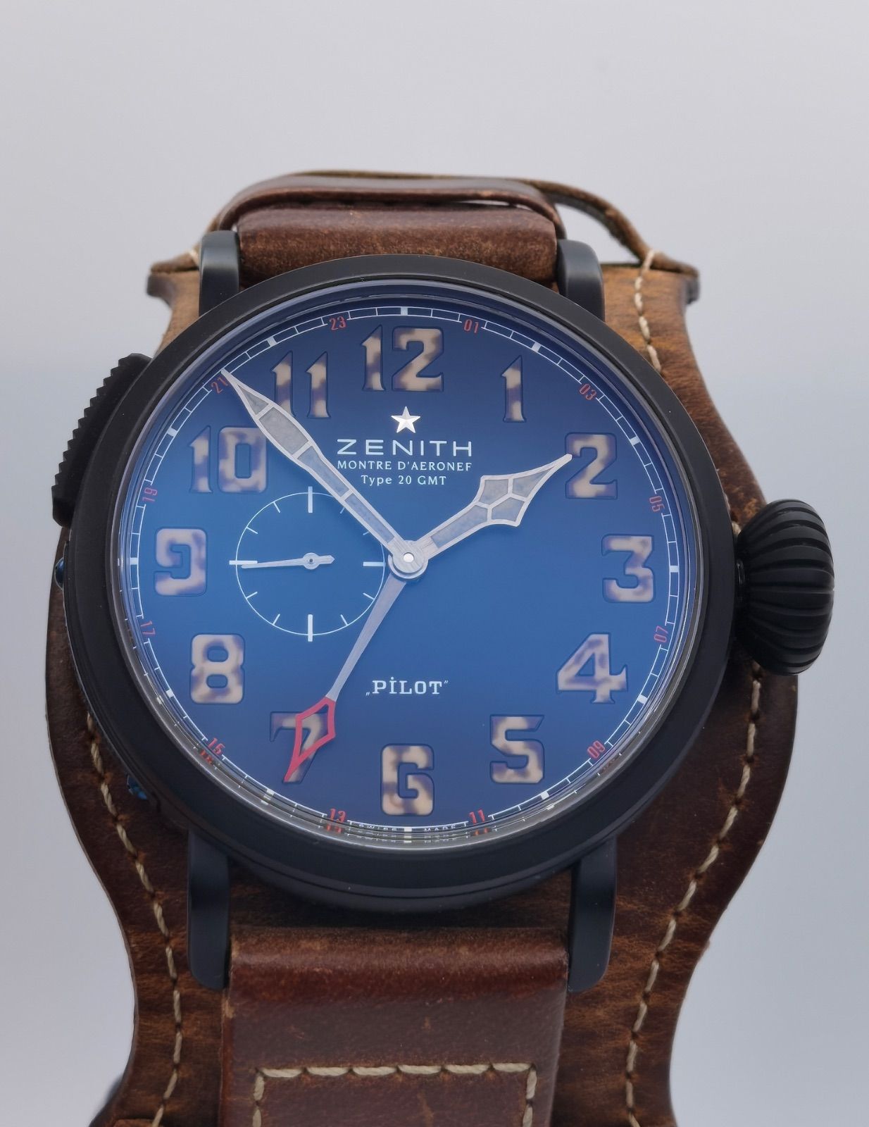 き ゼニス ZENITH パイロット タイプ20 GMT 96.2431.693 世界 1903本 チタン ブラック文字盤 自動巻き メンズ 腕時計