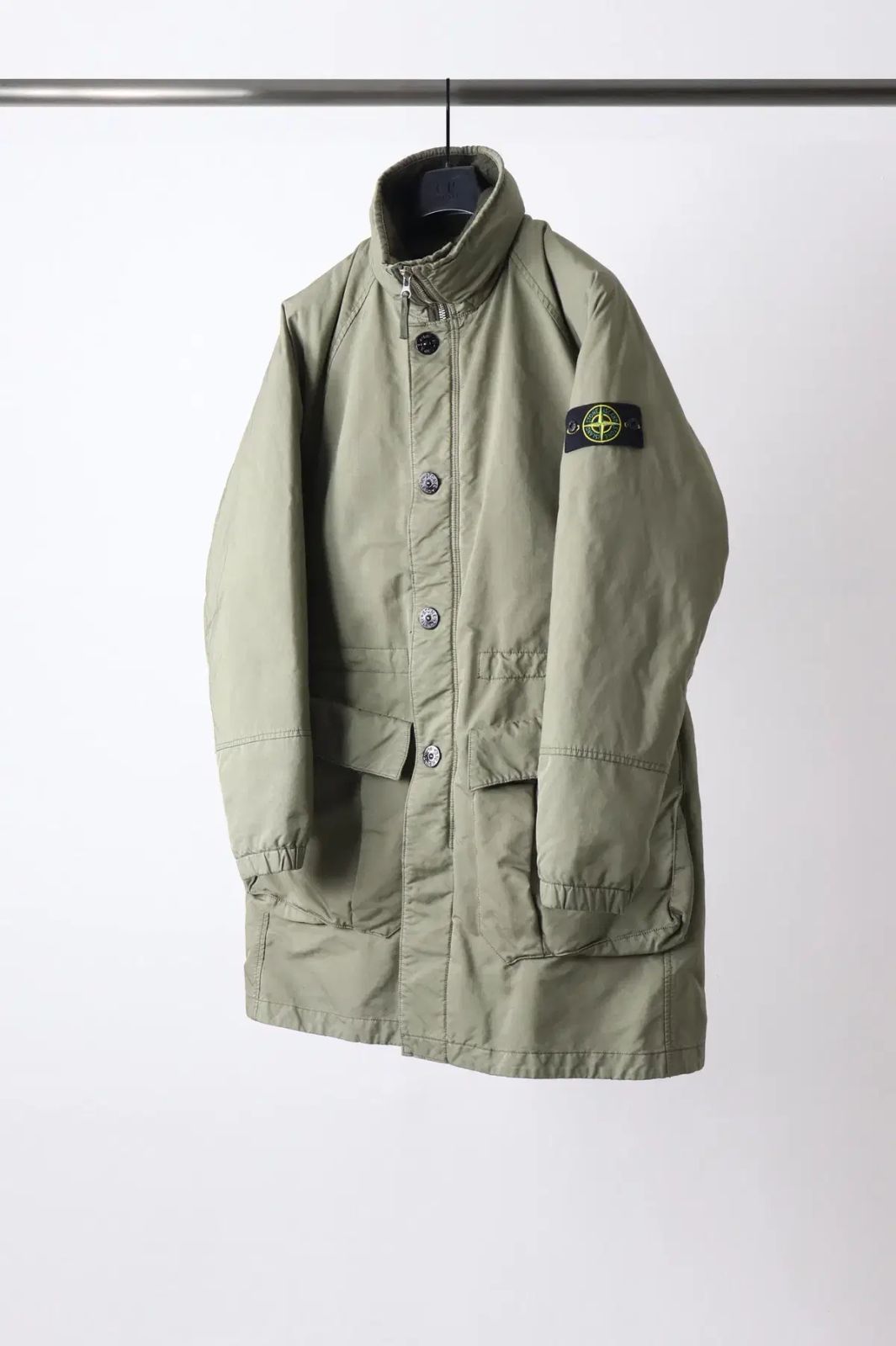 ストーンアイランド ダービッドTC ダウンコート ライトカーキ L