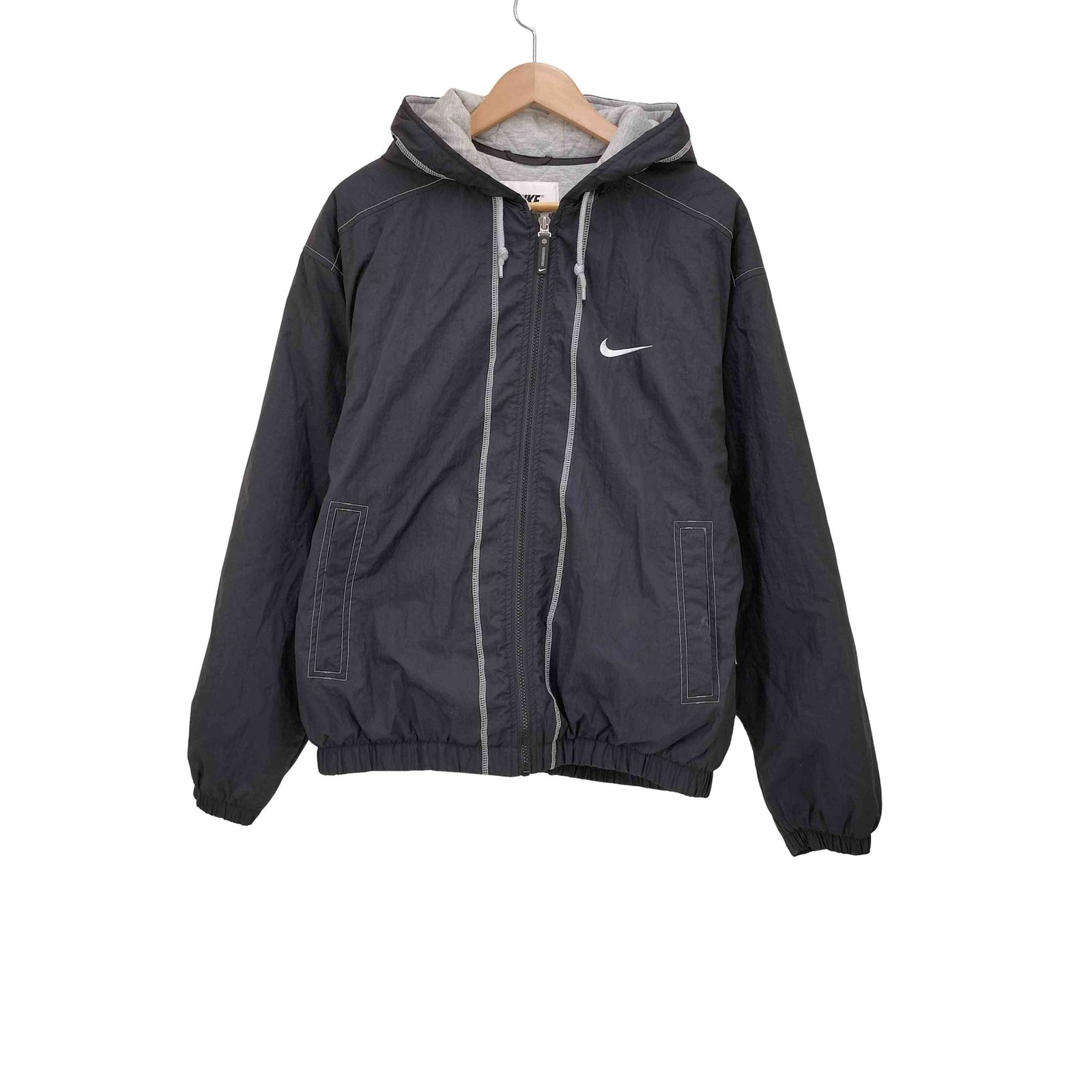 ナイキ NIKE 90S-00S 白タグ バック スウォッシュ フーデッド ブルゾン メンズ JPN L