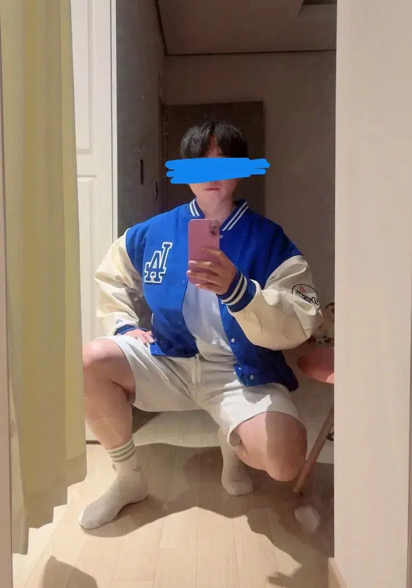 MLB LAドジャース パッチ スタジャン ブライトブルー XXL