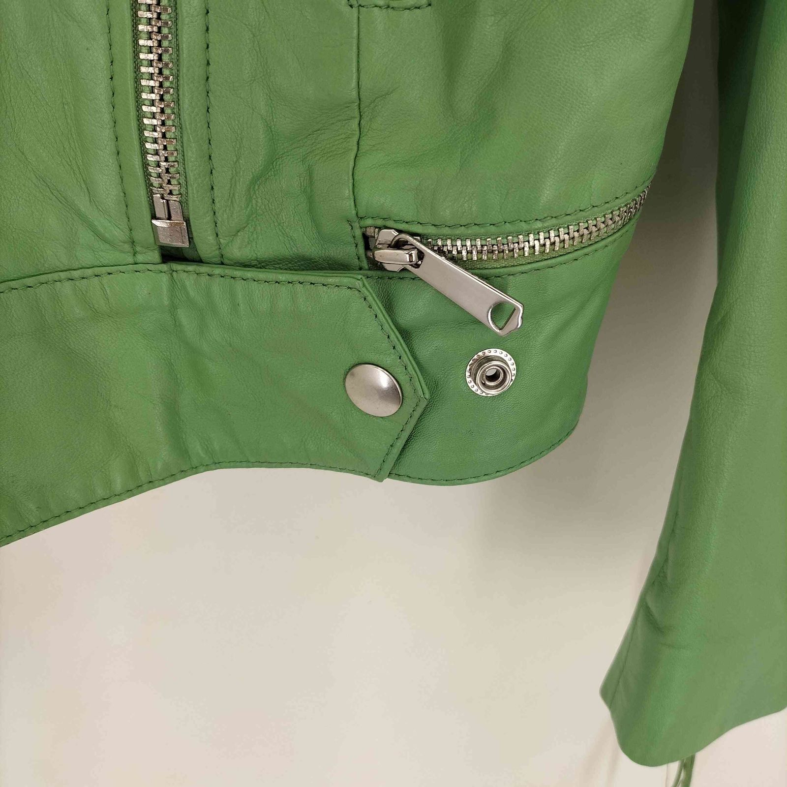 ディーゼル DIESEL ラムレザー ダブル ライダースジャケット Y2K レディース import M GULLKHAN_COM