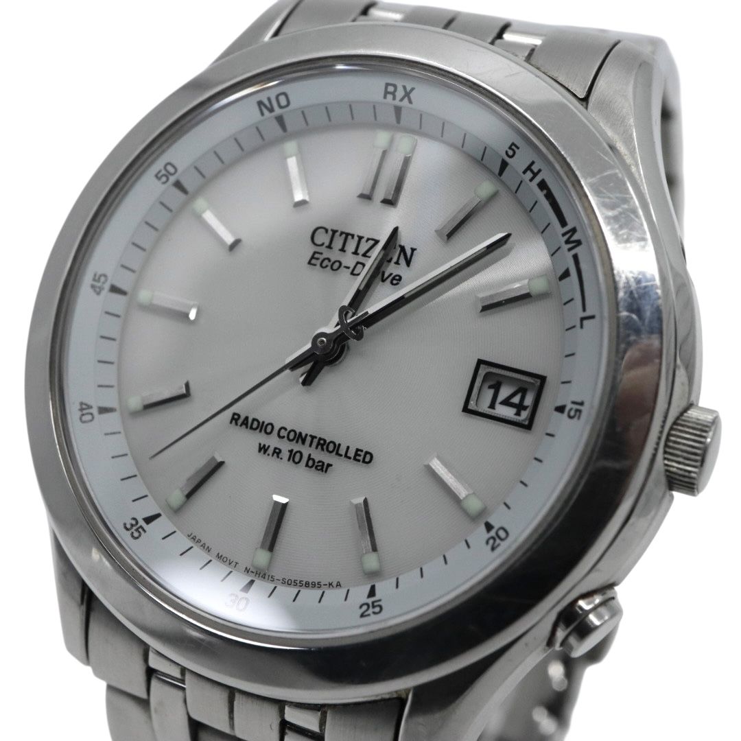 citizen シチズン フォルマ エコドライブ 電波ソーラー 腕時計 H415-S033012 ホワイト文字盤 ステンレススチール メンズ G8