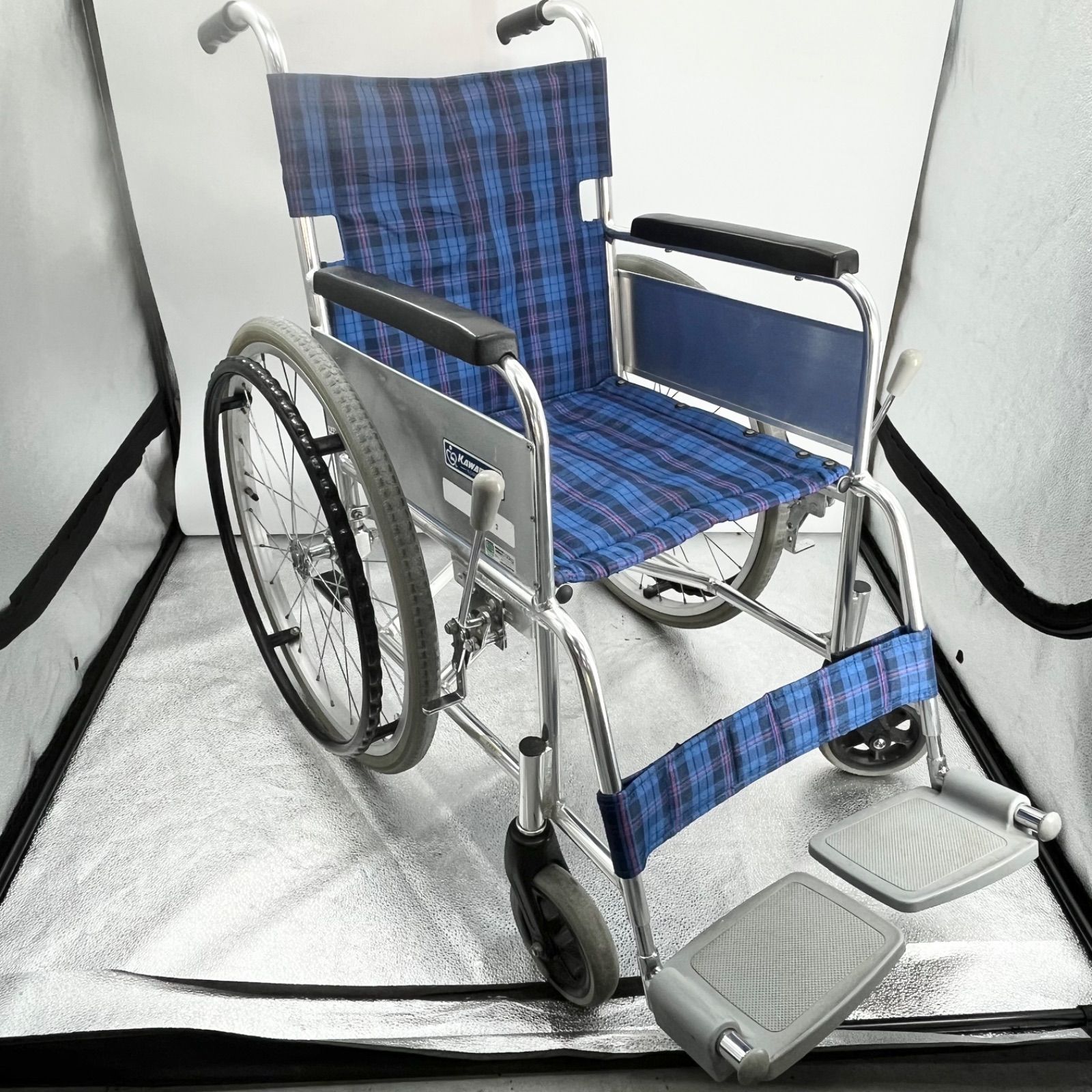 チェック柄ブルー