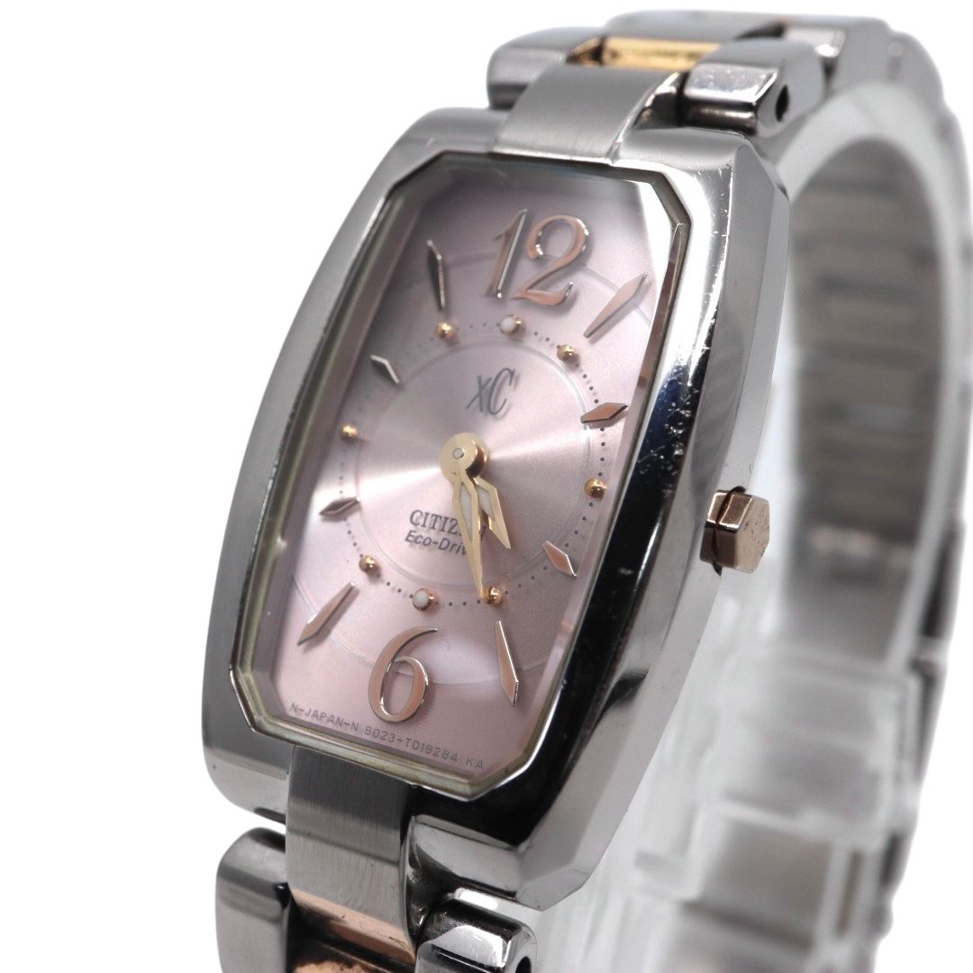 CITIZEN シチズン xC クロスシー エコドライブ ソーラー 腕時計 ピンク文字盤 ステンレススチール レディース ソーラー充電 電池交換不要 上品 エレガント G8