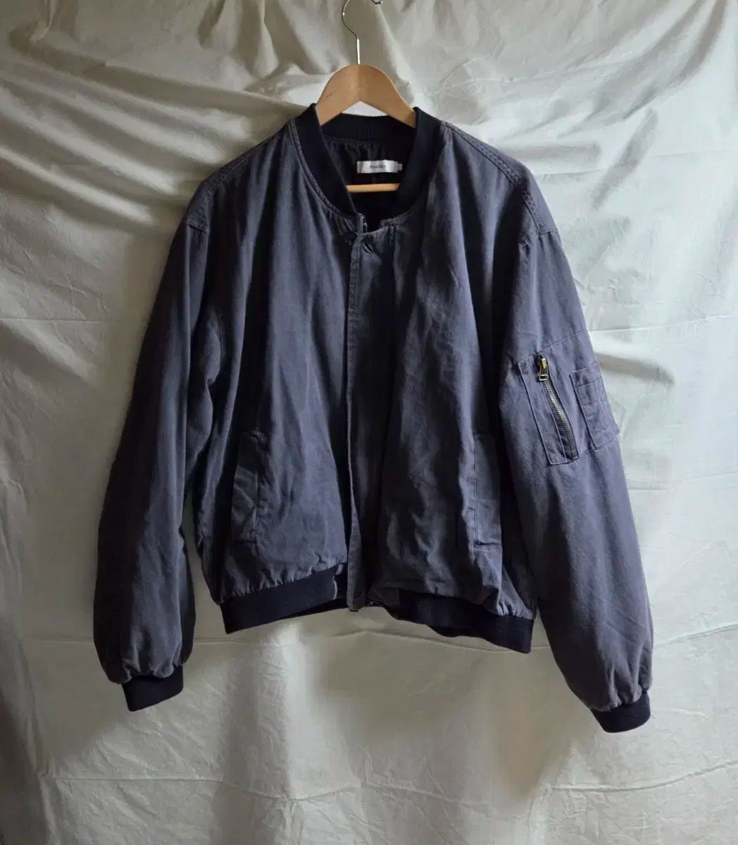 アルバン アパッチ アートワーク MA-1 アウター_PURPLE パープル ネイビー 3 100 105