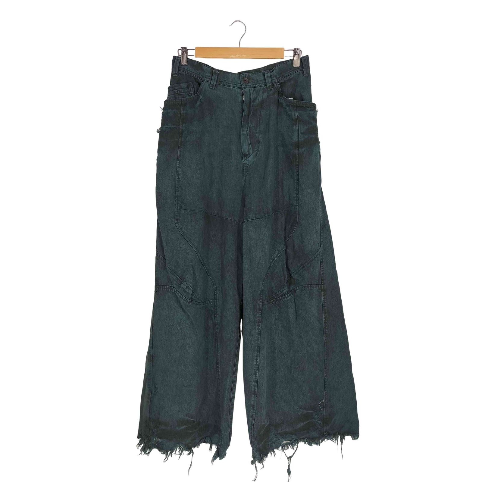 安い，高品質 ユリウス JULIUS 24AW High Waist Wide Distressed Denim Pants メンズ JPN：3 その他