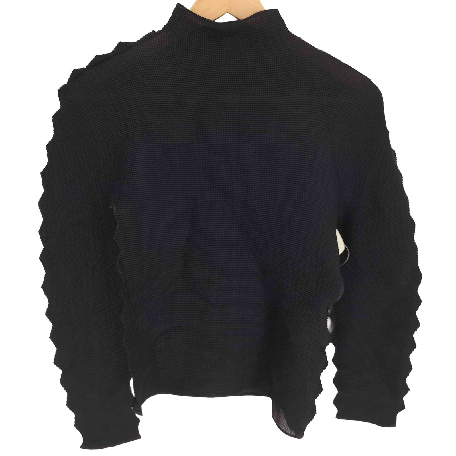 ミー イッセイミヤケ me ISSEY MIYAKE 14SS 変形 トゲトゲ ワッフル プリーツ カットソー レディース 表記無