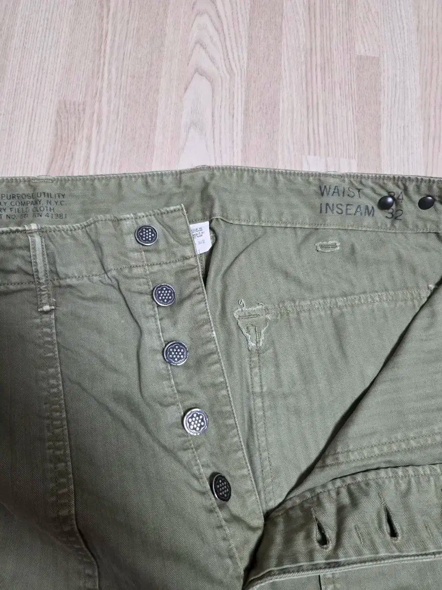  RRA ダブルアールエル ヘリンボーン ファティーグ 34 チノパン パンツ