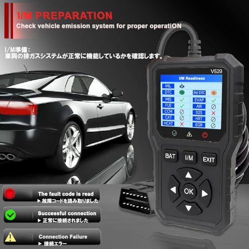 QISI公式 OBD2 故障診断機 日本語対応 車両診断スキャナー エンジンチェックランプ消去 多国語内蔵マニュアル付き OBDスキャンツール 黒 e08749f9 WWW_OPDRERGINERDOGAN_COM