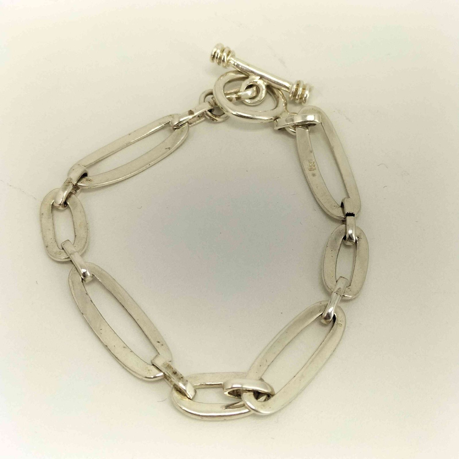 ユーズドフルギ 古着 con affetto 925 シルバーチェーンブレスレット メンズ 表記無