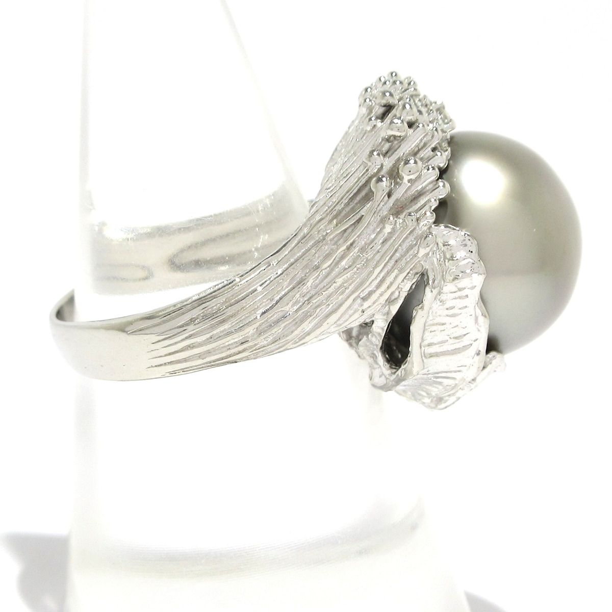 Unbranded ノーブランド リング Pt900×ダイヤモンド×パール 0.11ct パール 総重量19.5g