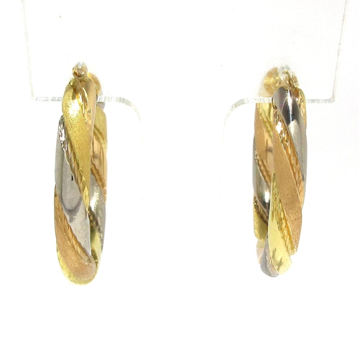  Unbranded ノーブランド ピアス K 18 YG×K WG 総重量4 g ピアス(両耳用) アクセサリー