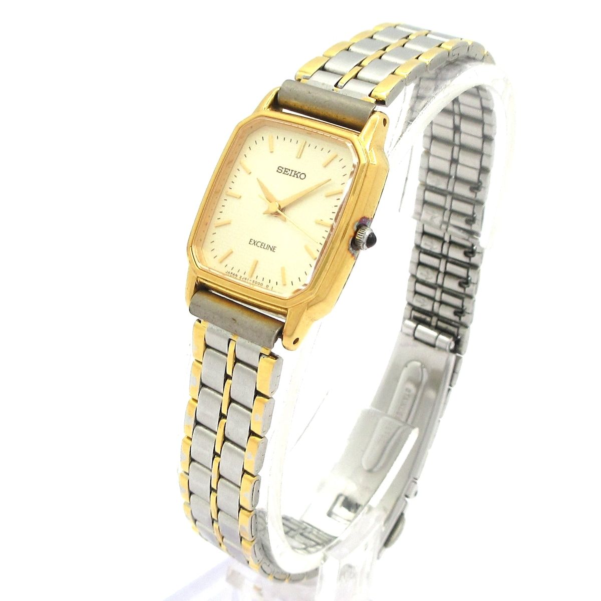 SEIKO セイコー 腕時計 EXCELINE エクセリーヌ 2J41-5000 レディース SS アイボリー