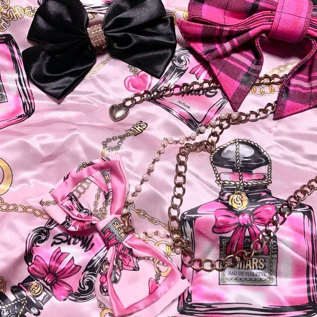 MA RS マズ ピンク BIG ファー Perfume サテン バッグ 姉ギャル 必須アイテム 109