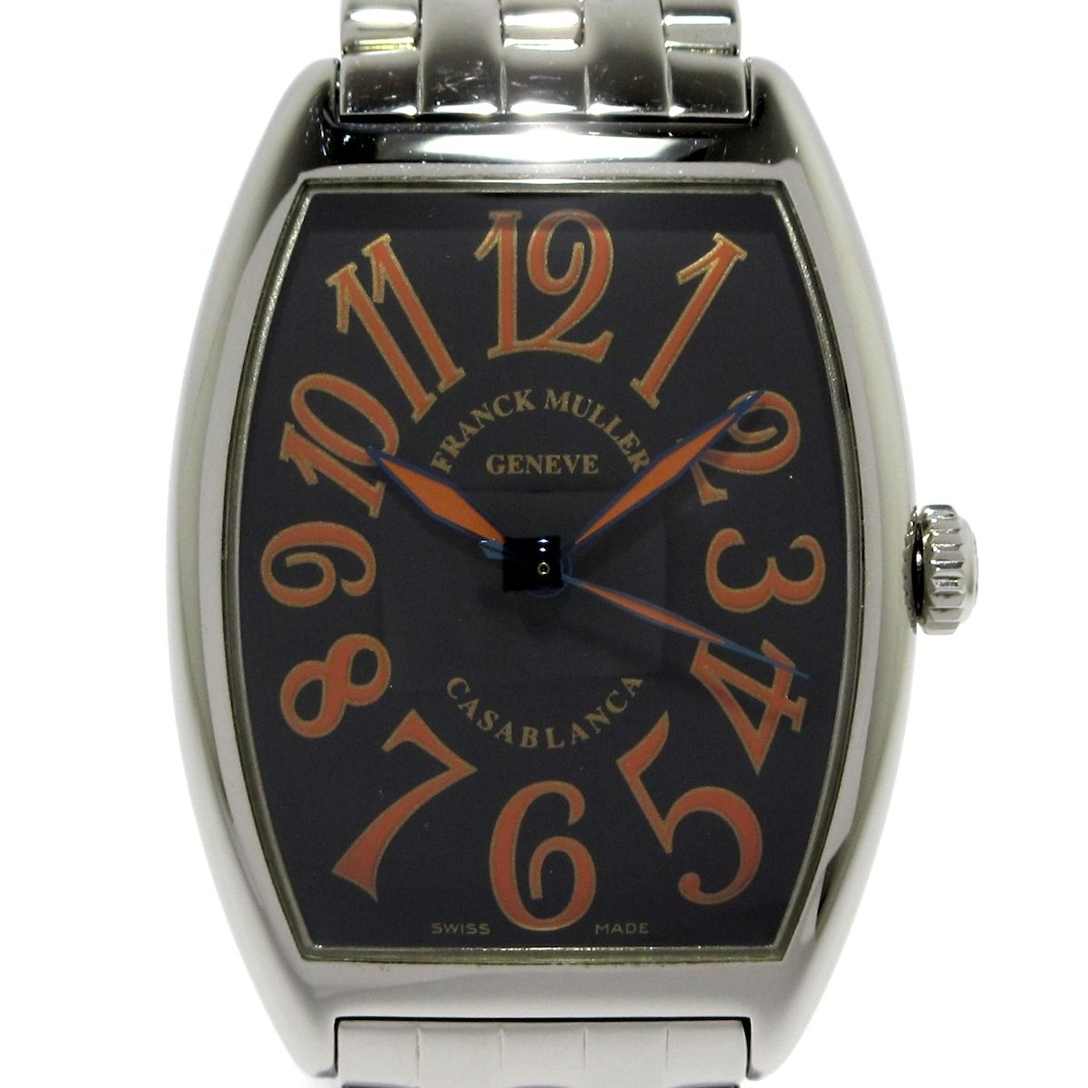 FRANCK MULLER フランクミュラー 腕時計 カサブランカ サハラ 2852CASA メンズ SS 黒×オレンジ