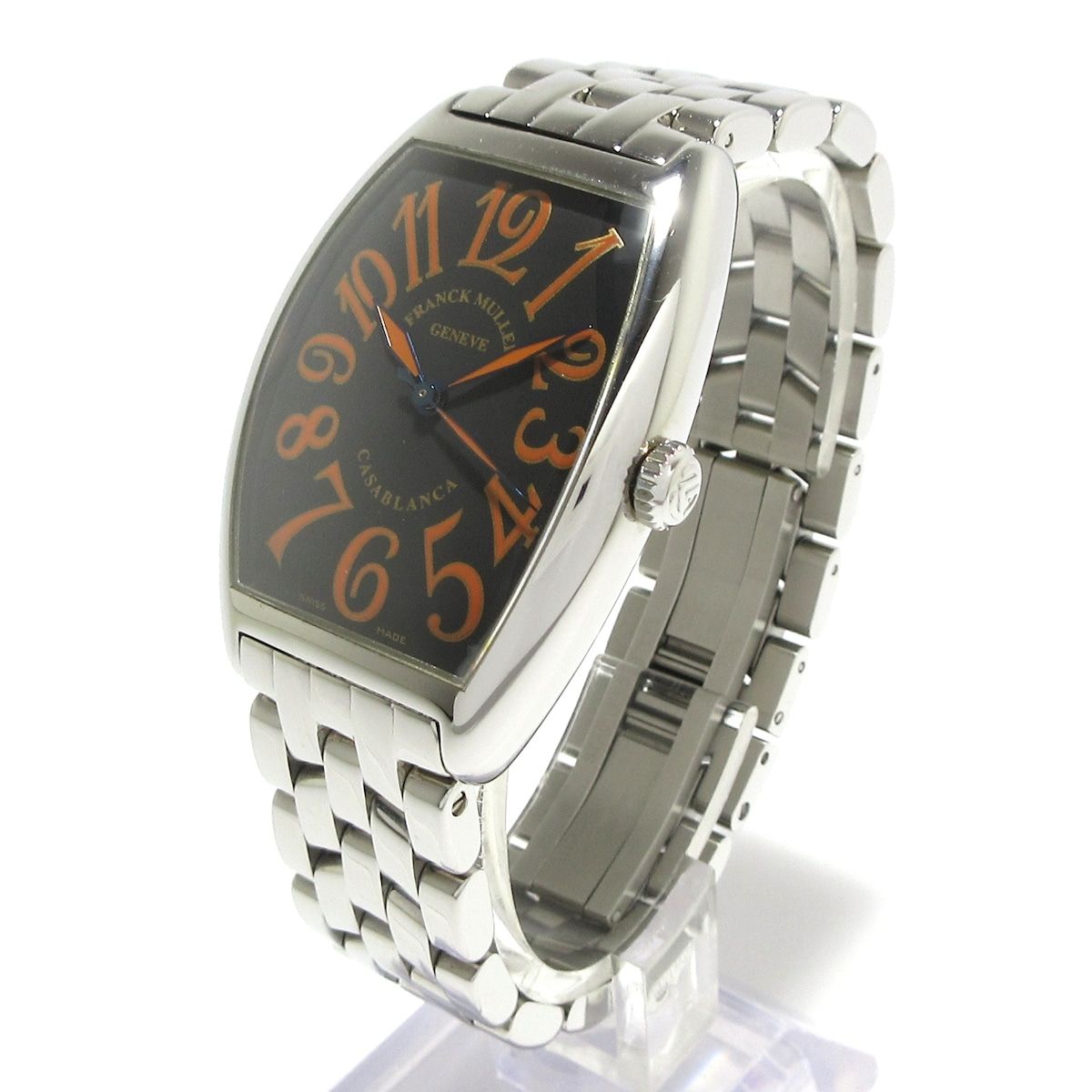 FRANCK MULLER フランクミュラー 腕時計 カサブランカ サハラ メンズ SS 黒 オレンジ