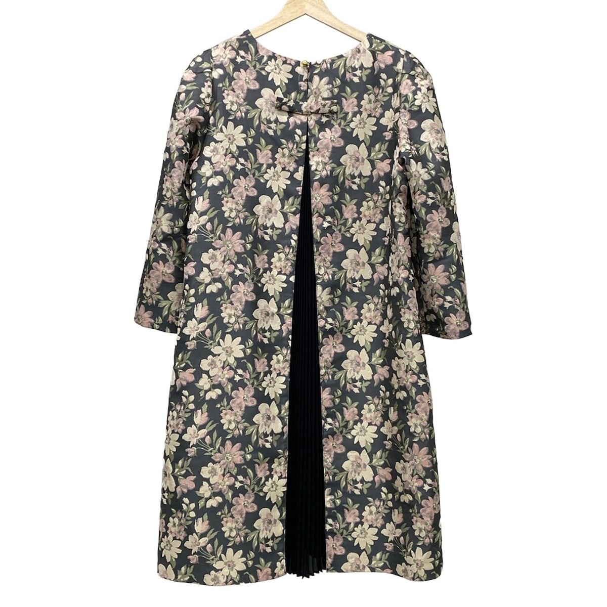 Rose Tiara ローズティアラ ワンピース サイズ42 L レディース - グリーン×ダークグリーン×マルチ 花柄 春 秋物 プリーツ