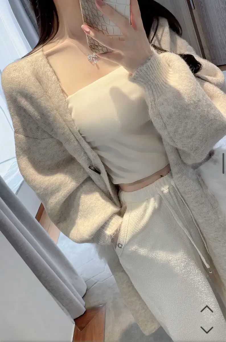 ミエルエルベロニファーポケットウールカーディガン