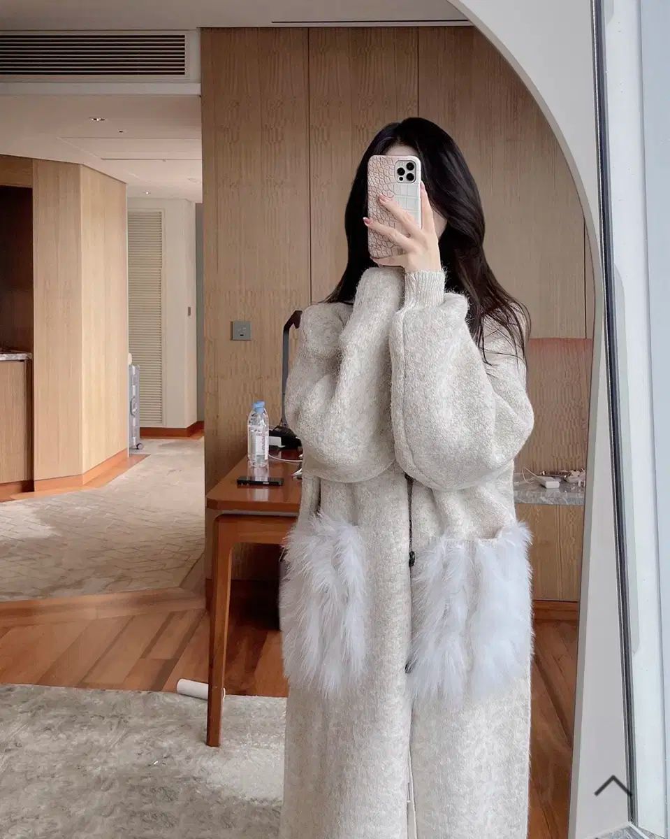 ミエルエルベロニファーポケットウールカーディガン