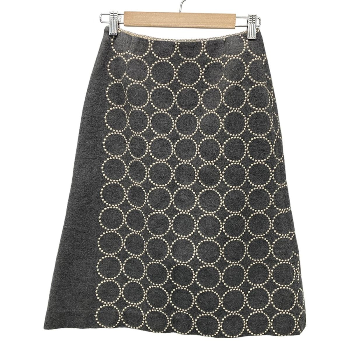 mina perhonen mina ミナペルホネン スカート レディース タンバリン グレー 刺繍