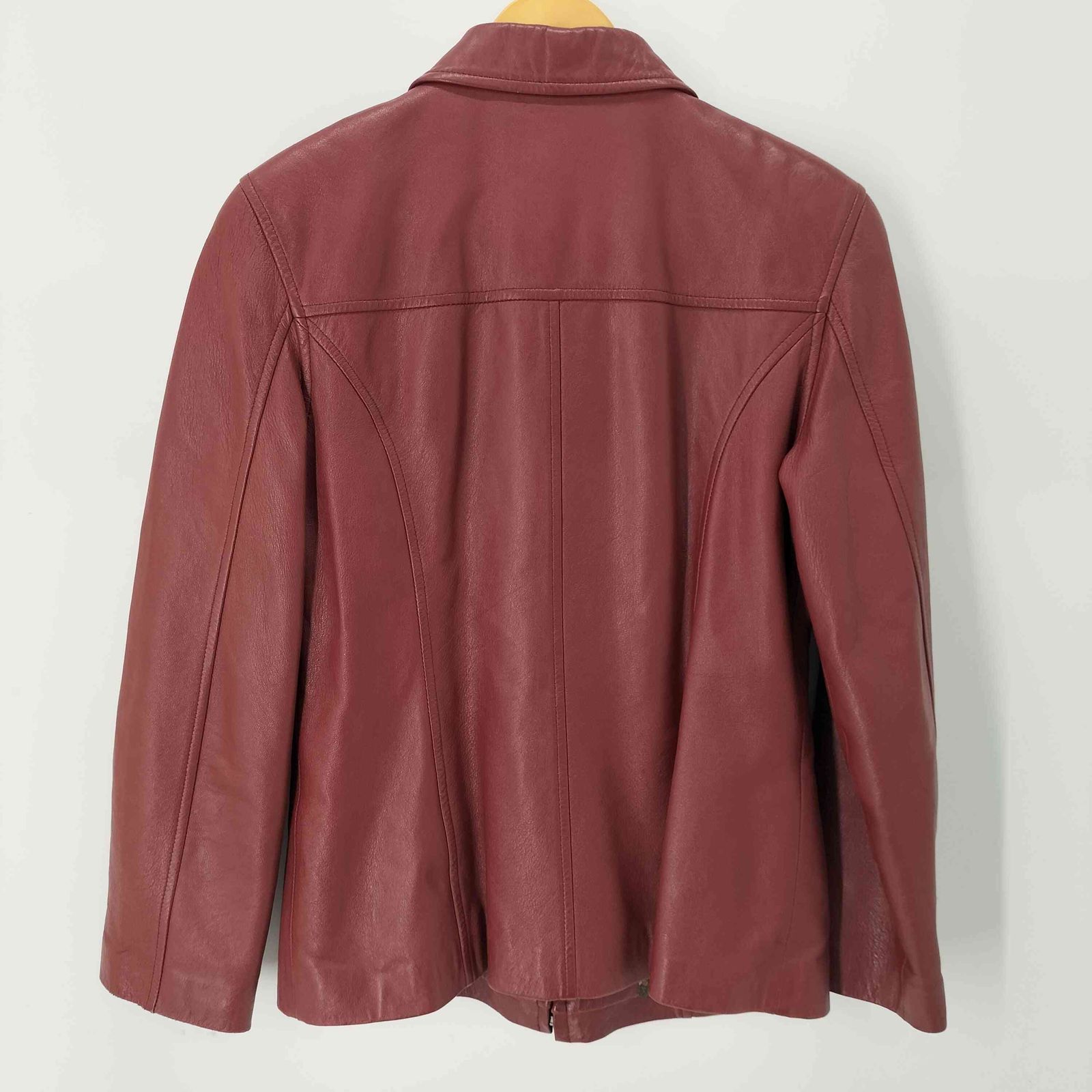 ユーズドフルギ 古着 EUROPEAN 裏地ペイズリー柄 シングルライダースジャケット レディース