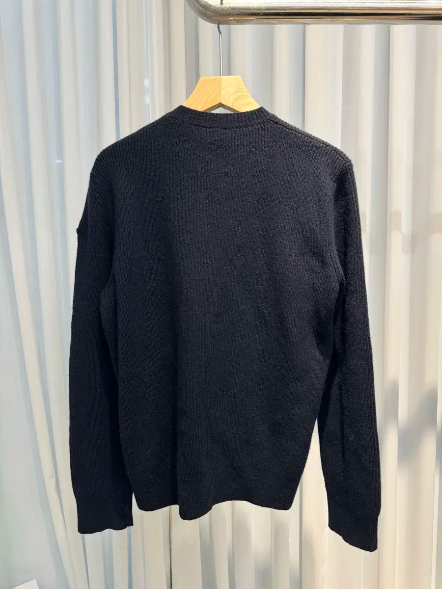 L モンクレール ネイビー ワッペン ウール カシミア ニット セーター