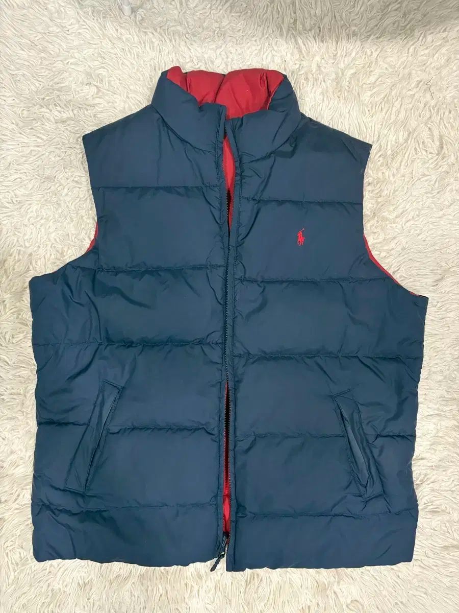 L ポロラルフローレン ダウン ベスト リバーシブル ネイビー
