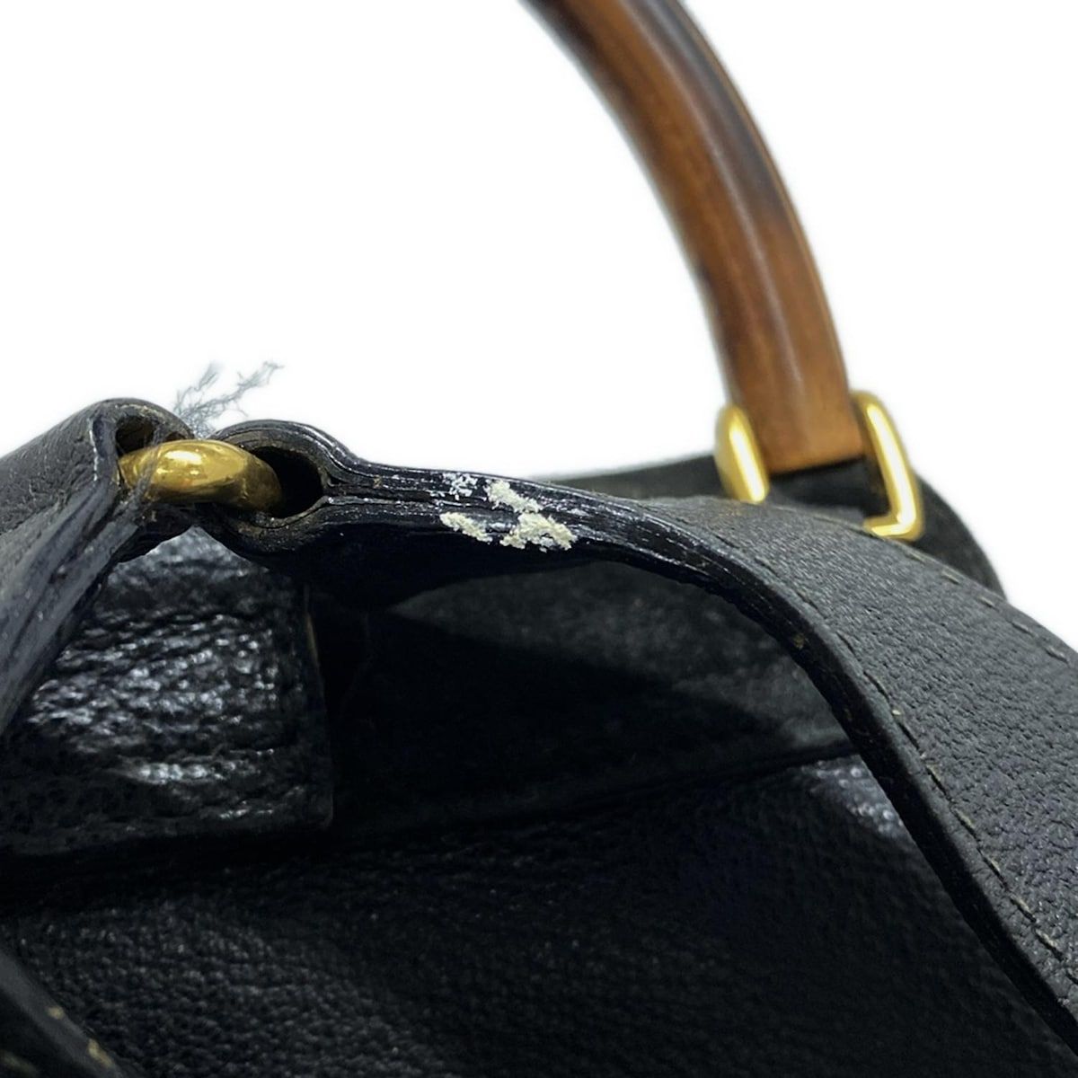 GUCCI グッチ リュックサック バンブークラシック 0032058 黒 レザー DECORATOM_COM_BR