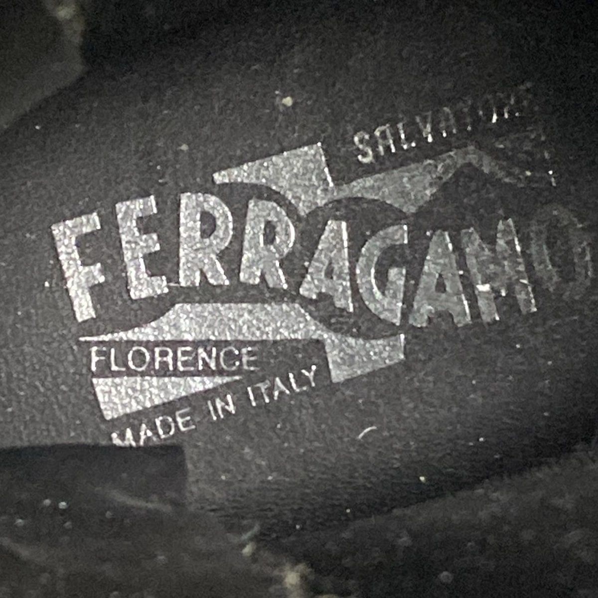  SalvatoreFerragamo サルバトーレフェラガモ レインブーツ 6 - 黒 ガンチーニ レインシューズ 長靴 レインシューズ