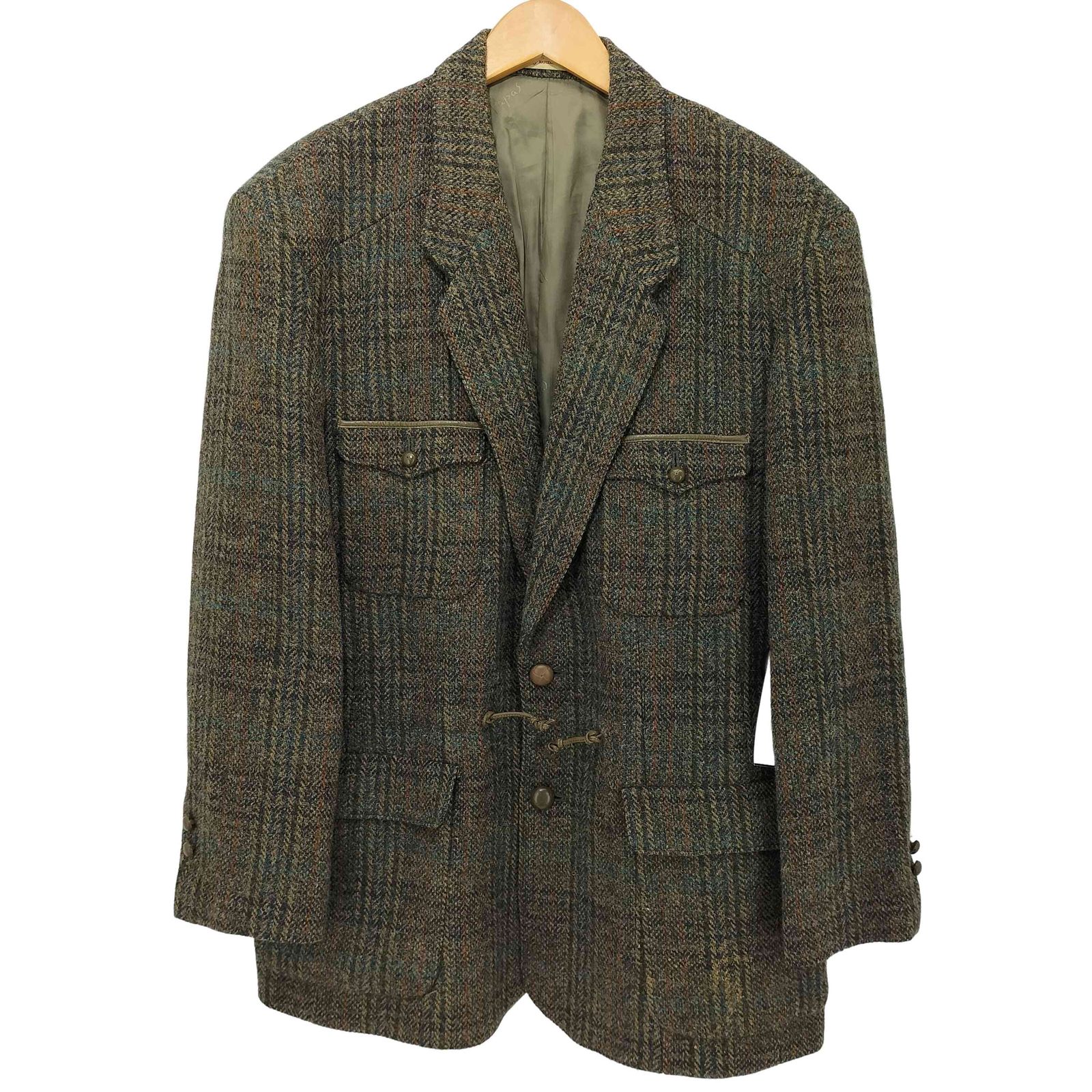 パパス papas フラップポケット ドロスト ウール テーラードジャケット メンズ 表記無