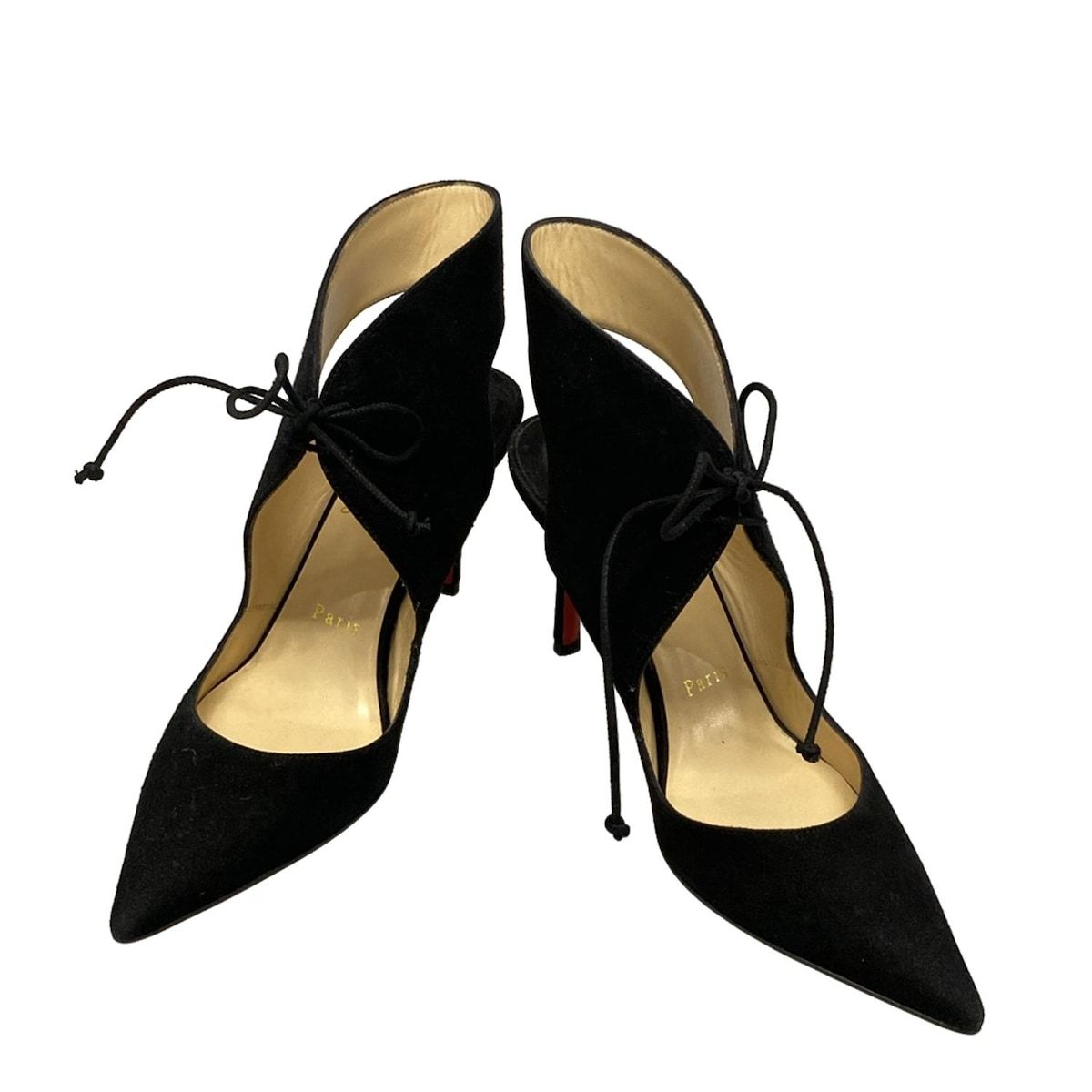 クリスチャンルブタン サンダル 36 1 2 - 黒 リボン