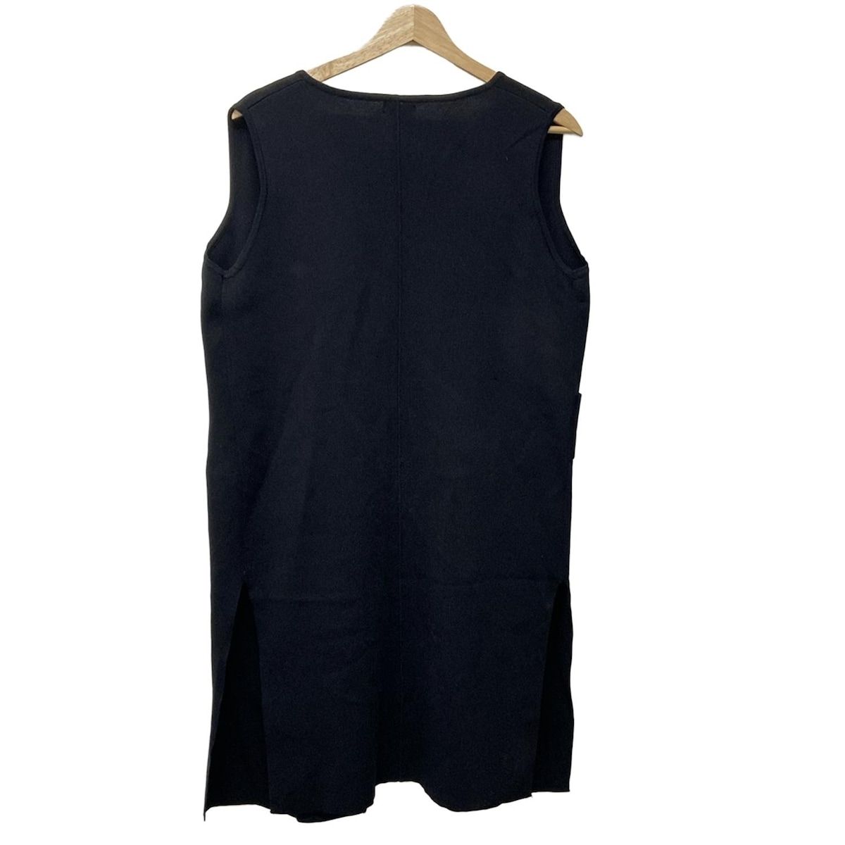 CHANEL シャネル ベスト レディース - 黒 ノースリーブ ロングジレ ココマーク