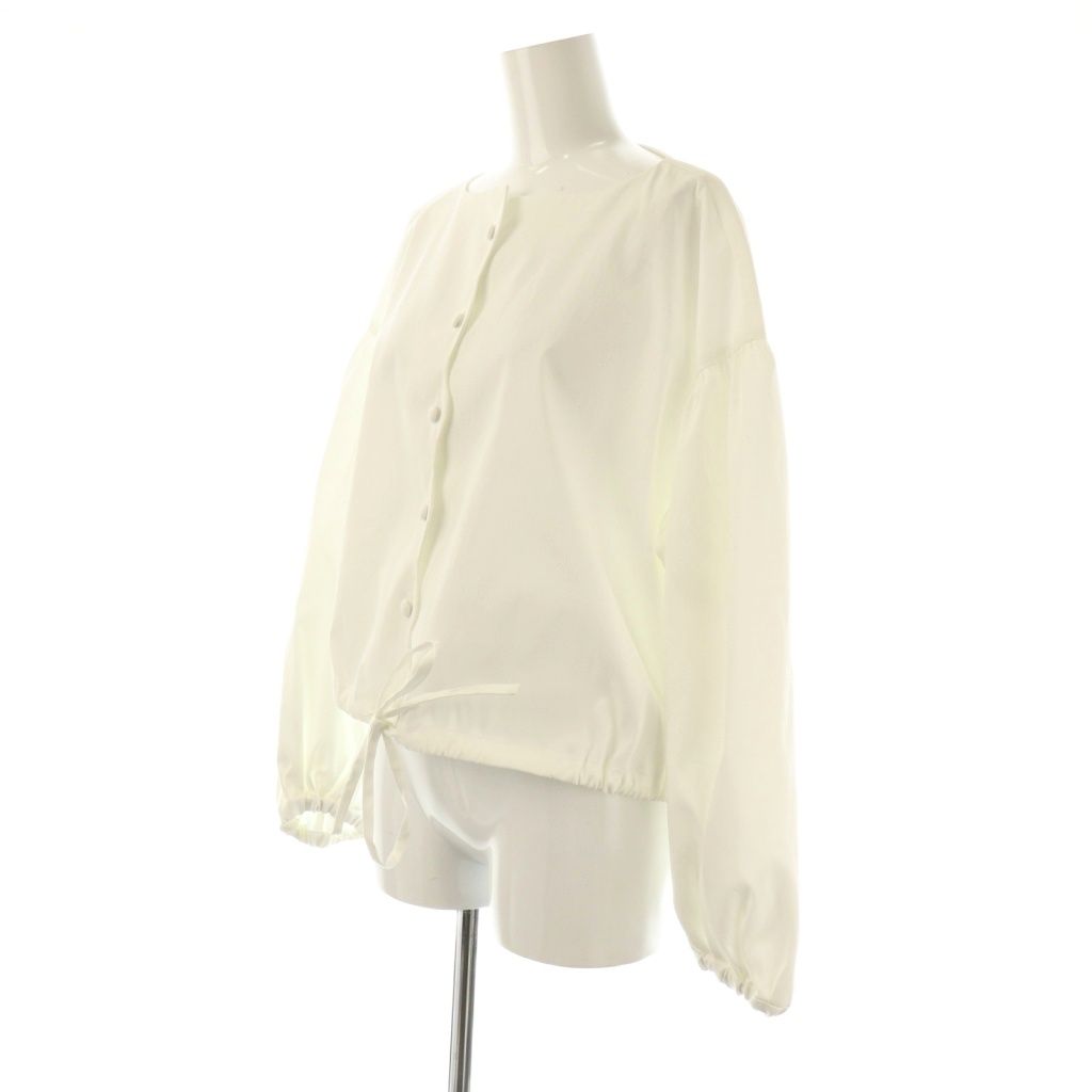 bow.a 水際 ナミナミ ブラウス ホワイト 水際 OVER SIZE BLOUSE | bow.a